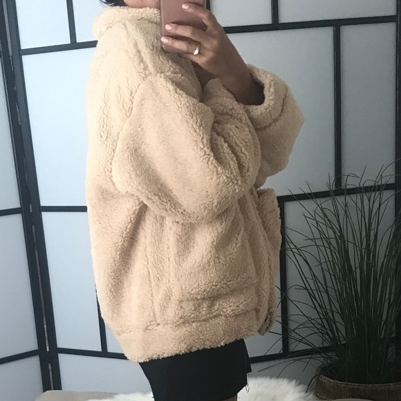 LAST 1️⃣ REAL TALK Faux Fur Teddy Zip Up Jacket - Picture 4 of 8